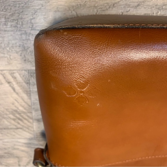 Patricia Nash Avellino Cognac Leather Saddle Satchel Tan Crossbody Bag - Picture 13 of 16
